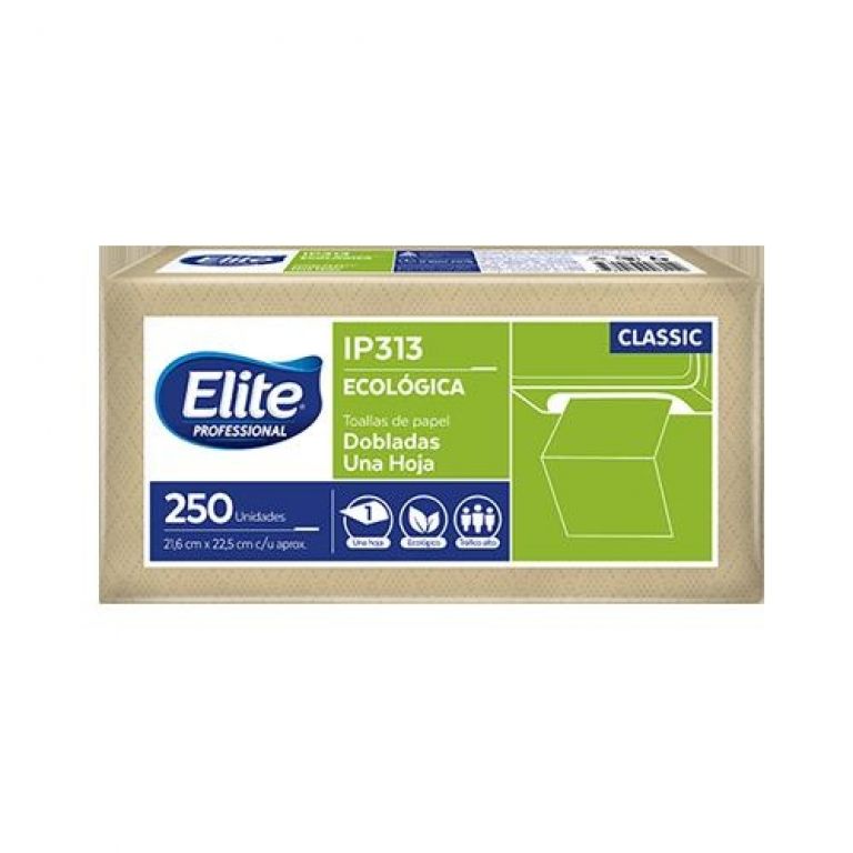 White ecological elite towel 225 x 216mm 250 x 12 packages